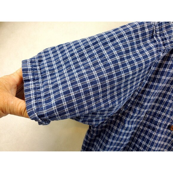 Patagonia Shirt Mens XL Blue Plaid Short Sleeve Button Up Organic Cotton Casual - Picture 5 of 7